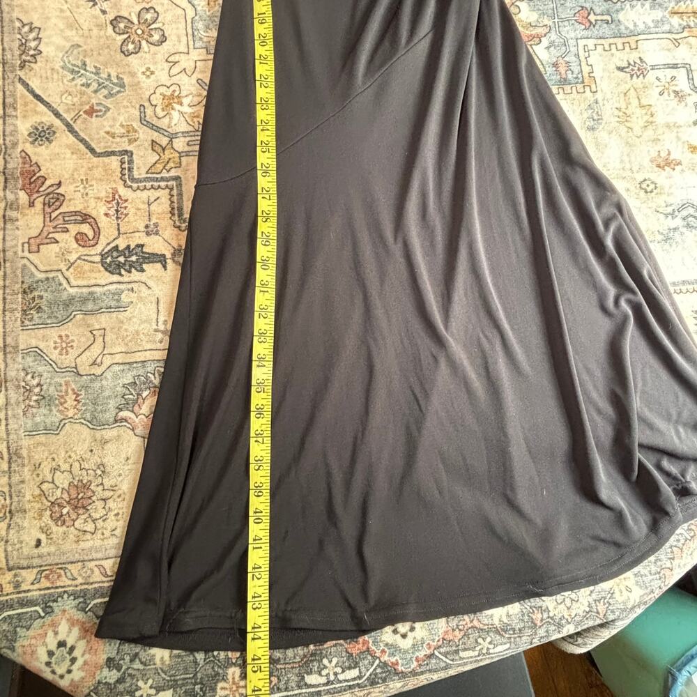 Vintage City Triangles 90s WhimsyGoth Full Length Women's Black Scrunch Dress - Picture 7 of 11